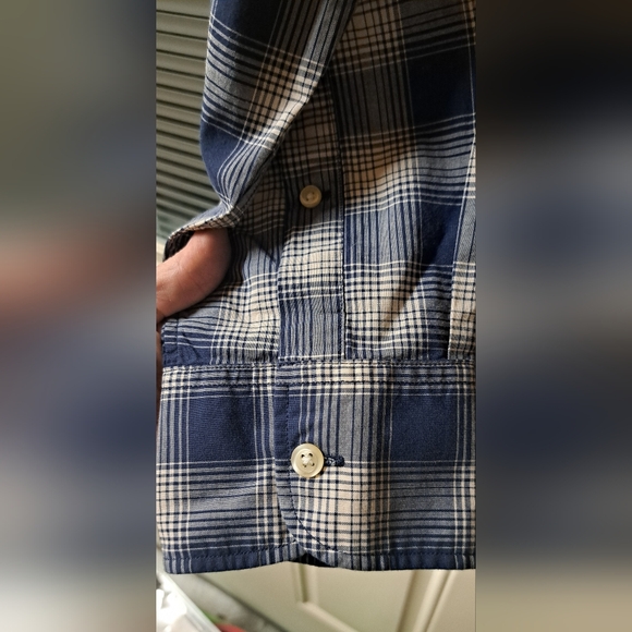 Mens Bonobos Shirt M Standard Fit  Button Down Plaid Blue Lightweight Cotton - Picture 6 of 7